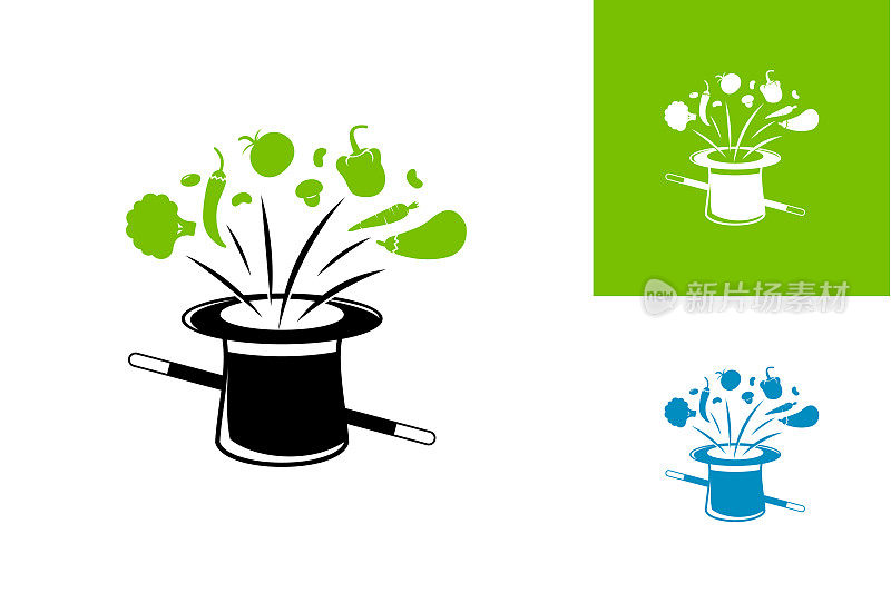 Food Magic Hat Logo Template Design Vector, Emblem, Design Concept, Creative Symbol, Icon